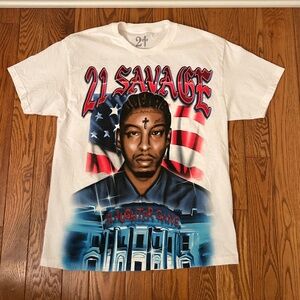 Nwot 21 savage rap Tshirt the American dream tour. Size large. Slaughter gang